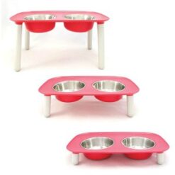Alternative view of Messy Mutts Elevated Double Feeder