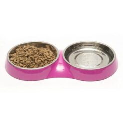Alternative view of Double Diner Stainless Steel Cat Food Bowl