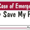 Magnet In case of Emergency please save my pet2 Emergency Magnet