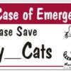 Save my cat emergency magnet-bilingual French and English