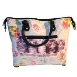 Pretty Grey Cats Purse