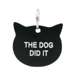 The Dog Did It Cat Collar ID Tag
