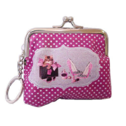 Kitty Polka Dot Coin Purse