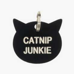 Catnip Junkie Cat Collar ID Tag
