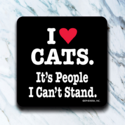 I Love Cats It's People I Can't Stand Coaster Set