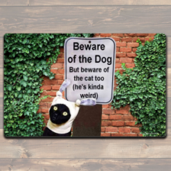 Beware of the Dog/Cat Felt Mat
