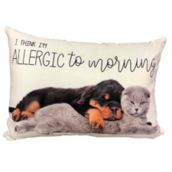 Allergic to Mornings Toss Pillow