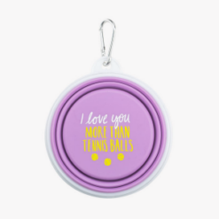 Alternative view of I Love You More Than Tennis Balls Portable Dog Bowl