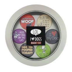 Dog Lover Magnet Tin Gift Box Set