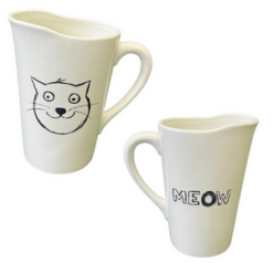 Porcelain Milk Bag Holder Meow