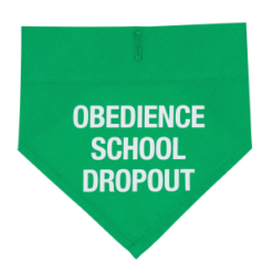 Obedience School Dropout Dog Bandana Size S/M