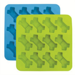 Messy Mutts Silicone Bake and Freeze Treat maker Two Pack blue and green