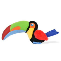 Fetching Flock Plush Dog Toy Collection Toucan