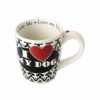 I Love My Dog 28oz Jumbo Mug with red heart
