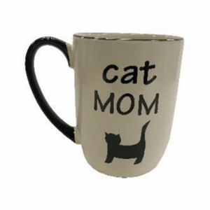 Cat Mom Mug with Black Cat