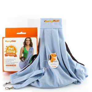 Furry Fido Blue Classic Pet Sling with box