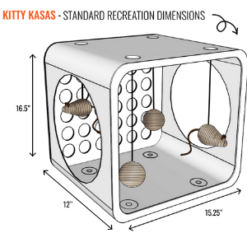 Kitty Kasas Whie Recreation Cube Dimensions