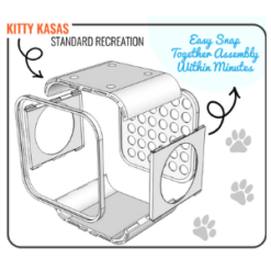 Kitty Kasas White Recreation Cube set up instructions