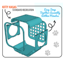 Kitty Kasas Teal Recreation Cube standard recreation