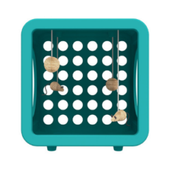 Kitty Kasas Teal Recreation Cube with toys