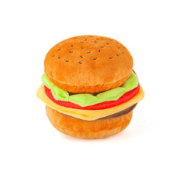 Plush Hamburger dog toy