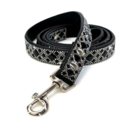 Black Crystal Dog Leash by Jacqueline Kent