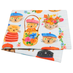Alternative view of Ohh La La Cats Meow Tea Towel