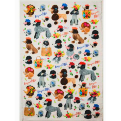 Ooh La La Poodles Tea Towel