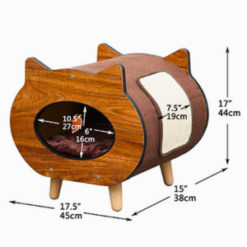 Alternative view of Kitty Shaped Cat Bed