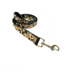 Wild Leopard Gold Leash by Jacqueline Kent