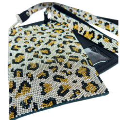 Wild Leopard Silver Crossbody Purse