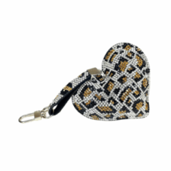 Wild Leopard Silver Lux Collection Heart Purse Charm