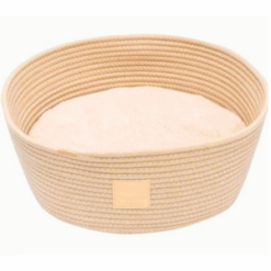 FuzzYard Rope Basket Small Dog Bed - Sandstone