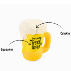 Alternative view of Barking Beer Plush Dog Toy
