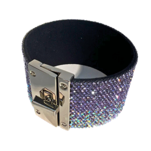 Ultra Violet Purple Ombre Cuff with Silver Turn by Jacqueline Kent